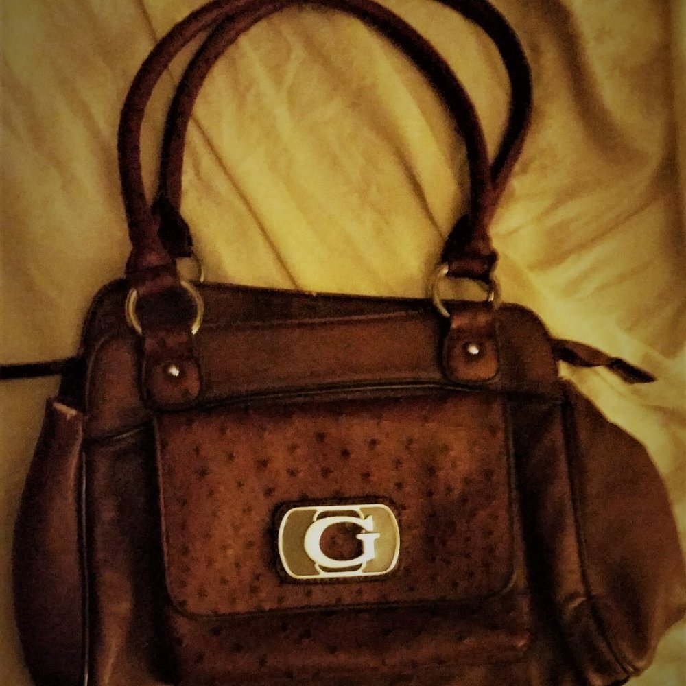 Fiorelli purse brown leatherette silver tone fxtrs
